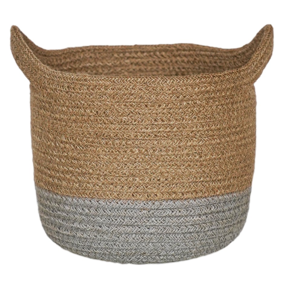 Gelio Grey Jute Lined Basket