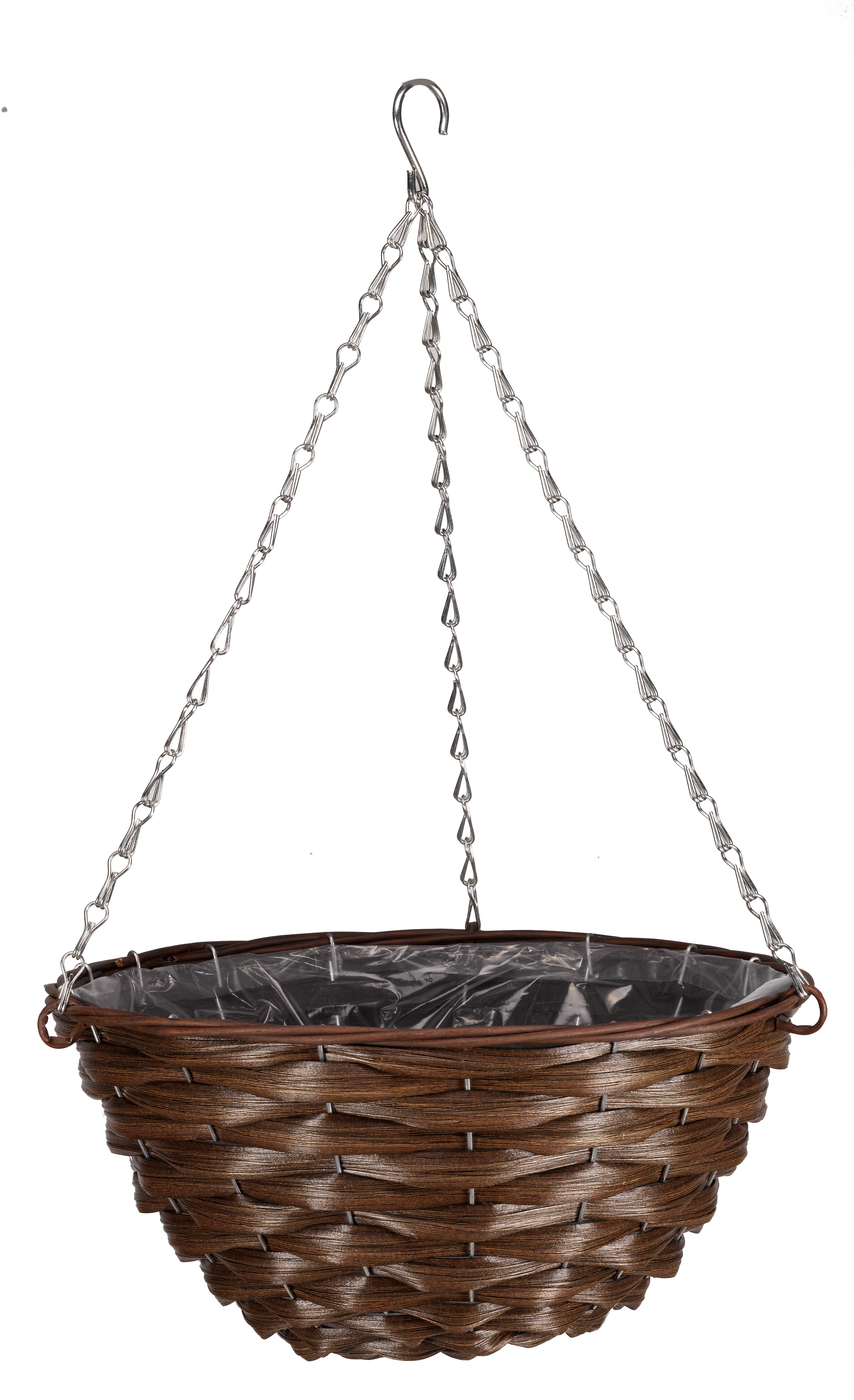 Hanging Basket 14\ Hazel Faux Rattan