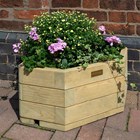30cm Marberry Corner Hardwood Planter by Rowlinson®