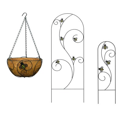 Bee-Conscious Hanging Basket and Trellis Set