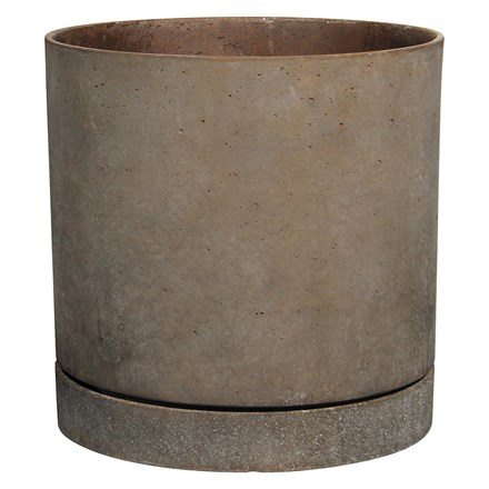 50Cm Bronze Limestone Round Pot/Saucer