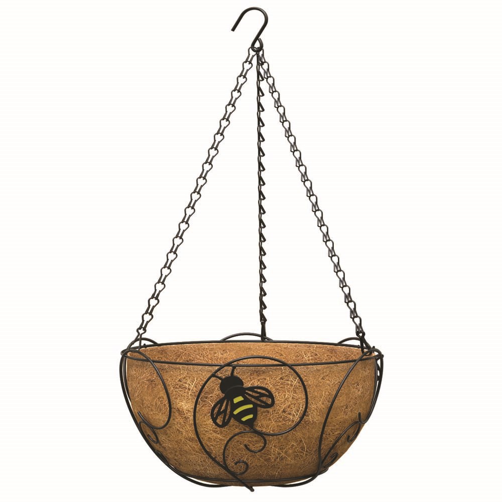Bee-Conscious Hanging Basket With Coco Liner