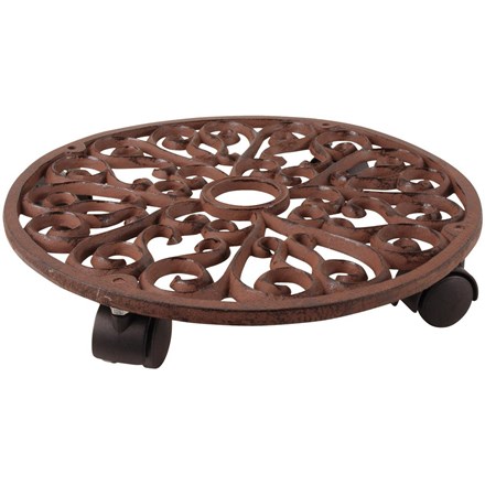 Cast Iron Round Pot Mover /Trolley - 34.5cm (1ft 1 in)