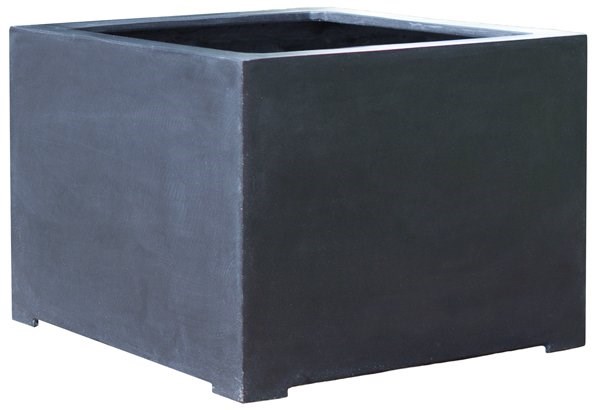 Titanic Black Polystone Square Planter