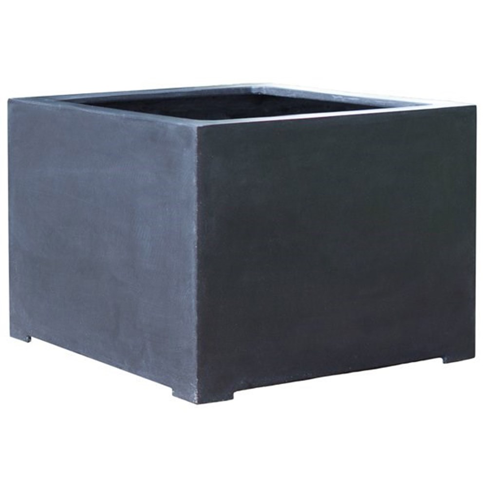Titanic Black Polystone Square Planter
