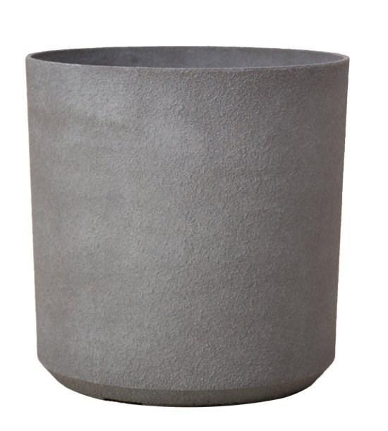 H43cm Volcanic Grey Cylinder Planter - By Primrose™