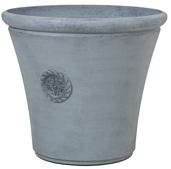 H50cm Continental Grey Round Tuscan Planter - By Primrose™
