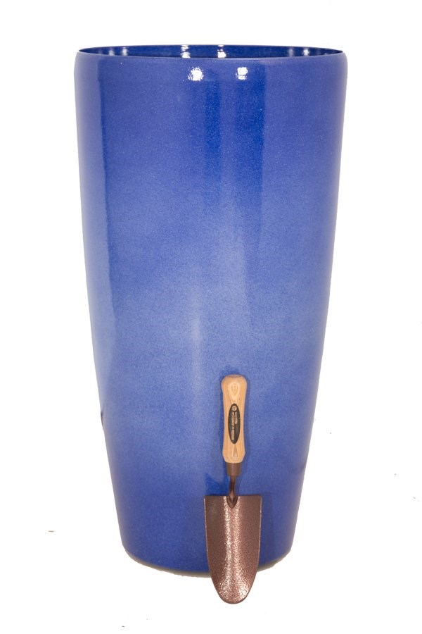 H75cm Pacific Blue Cylinder Planter - By Primrose™