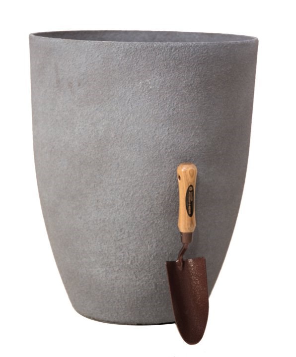 Volcanic Grey Tall Round Planter