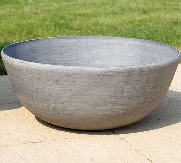 Cortina Light Grey Round Bowl Planter