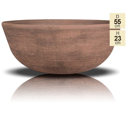 H23cm Cortina Wood Effect Bowl Planter - By Primrose™