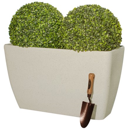 75cm Stone Effect Trough in White - By Primrose™