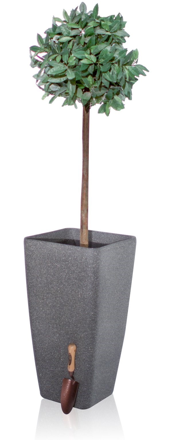 Baltic Grey Stone Effect Flared Square Planter