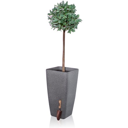 76cm Baltic Grey Stone Effect Flared Square Planter - By Primrose™