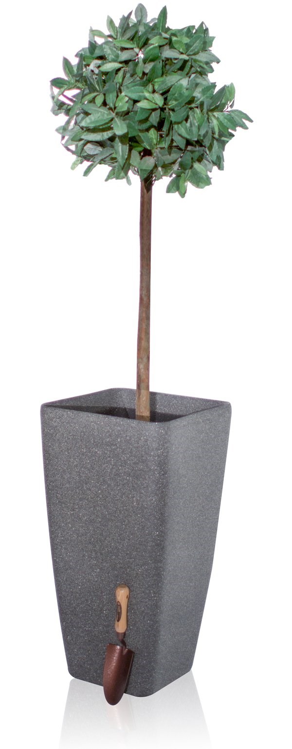76cm Baltic Grey Stone Effect Flared Square Planter - By Primrose™