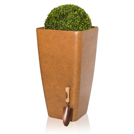 76cm Rust-effect Flared Square Planter - By Primrose™