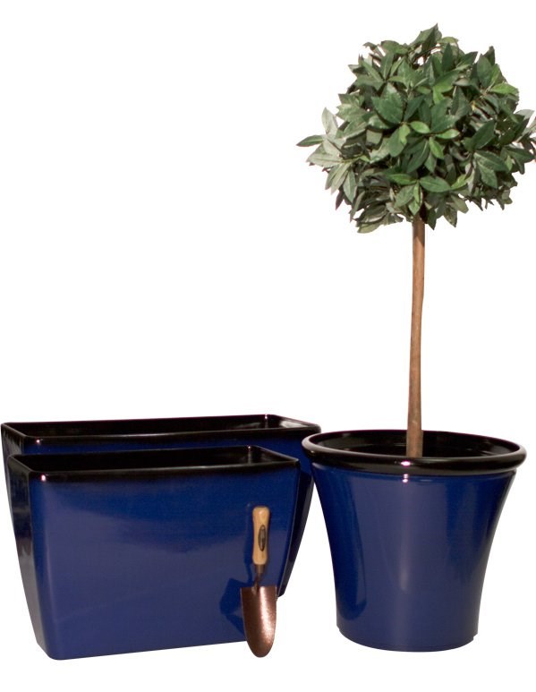 50cm Royal Blue Glaze Effect Planter - By Primrose™