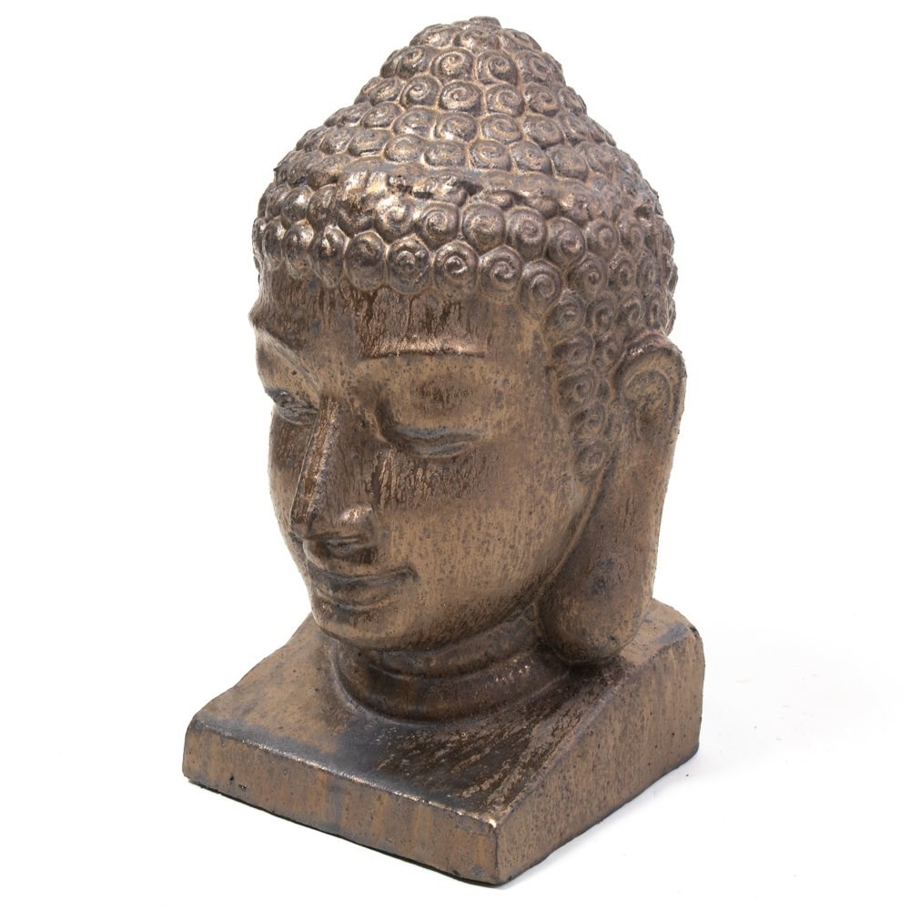 40cm Gold Ceramic Buddha Head
