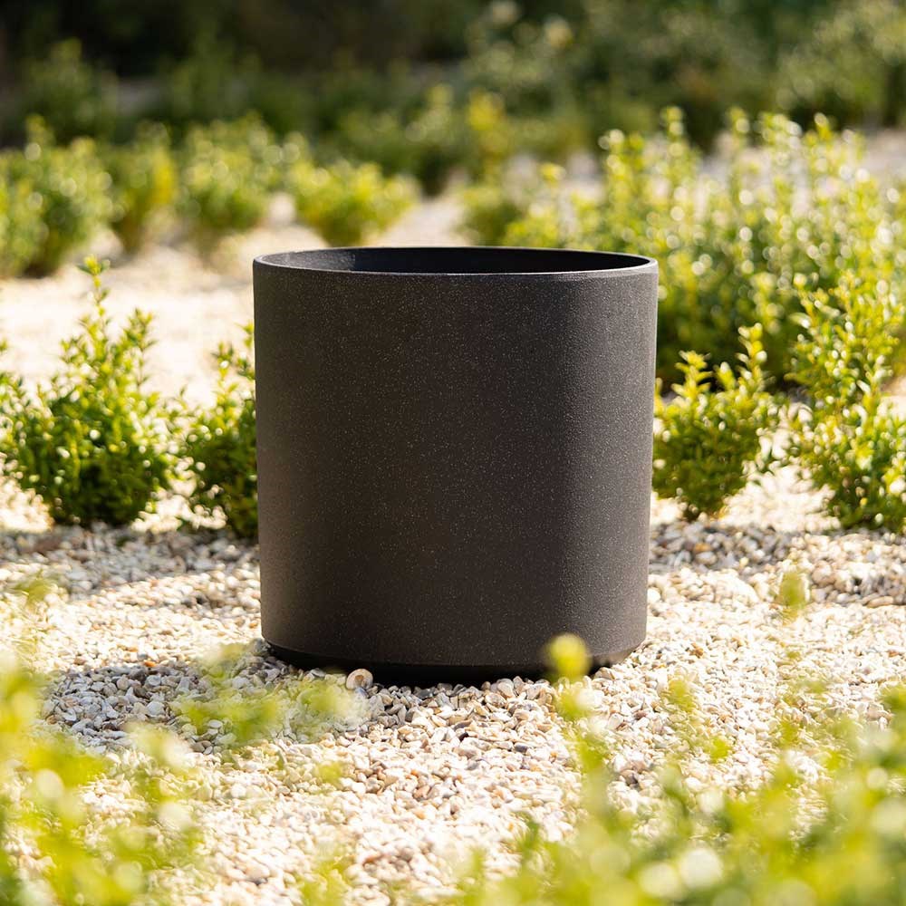 35cm Cylinder Planter in Black