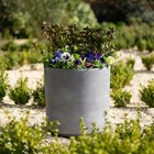 Stone Grey Tall Round Planter