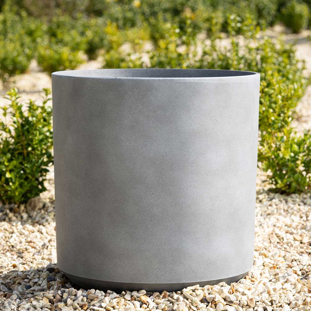 35cm Cylinder Planter in Grey