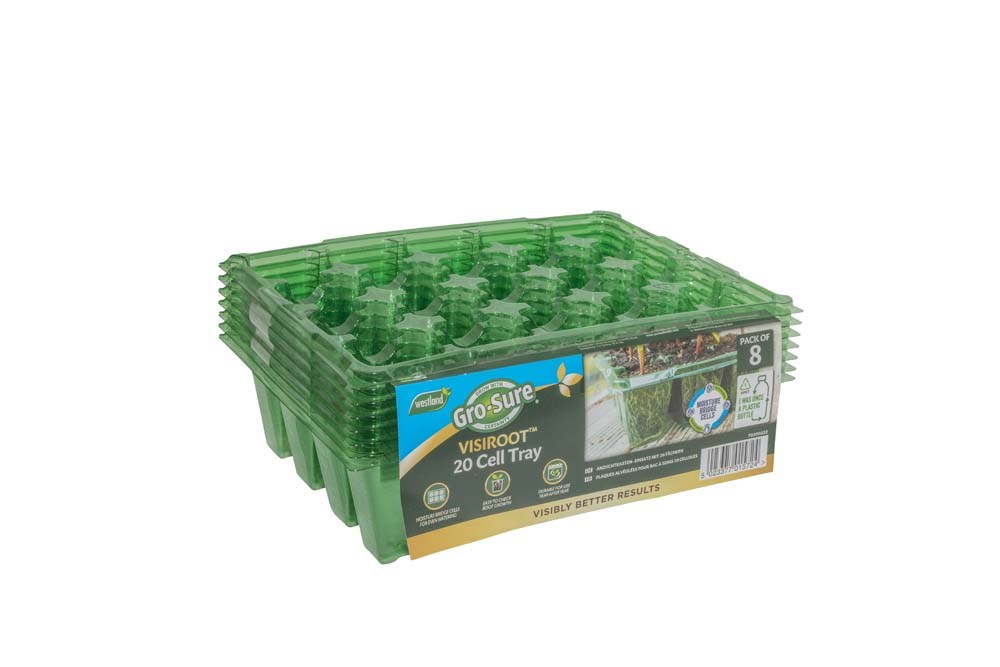 Gro-Sure Visiroot 20 Cell Seed Tray - 8-Pack