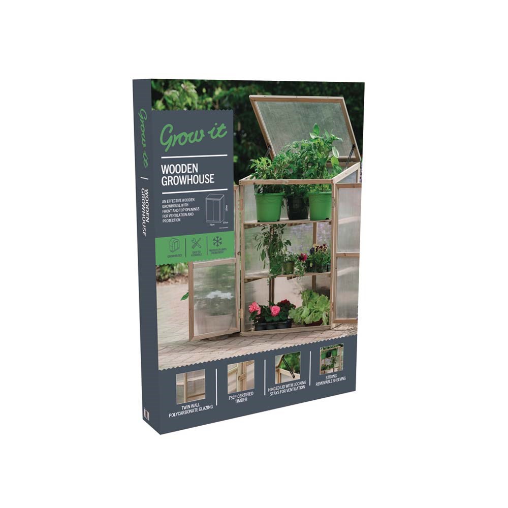 Grow It Wooden Growhouse - Natural