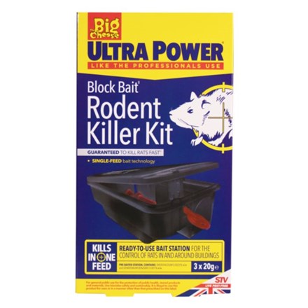 The Big Cheese Ultra Power Block Bait Rodent Killer Kit