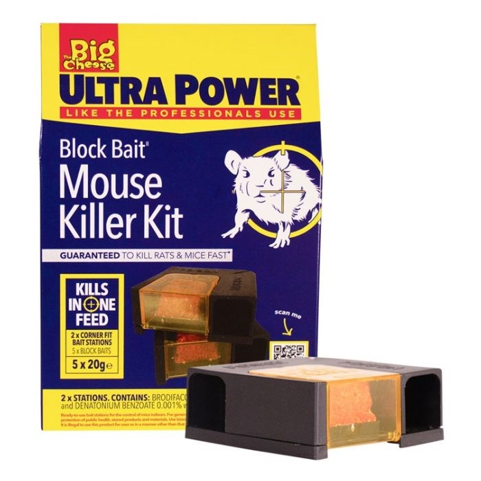 The Big Cheese Ultra Power Block Bait Mouse Killer Kit