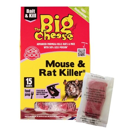 The Big Cheese Mouse & Rat Killer 15 Pasta Sachets