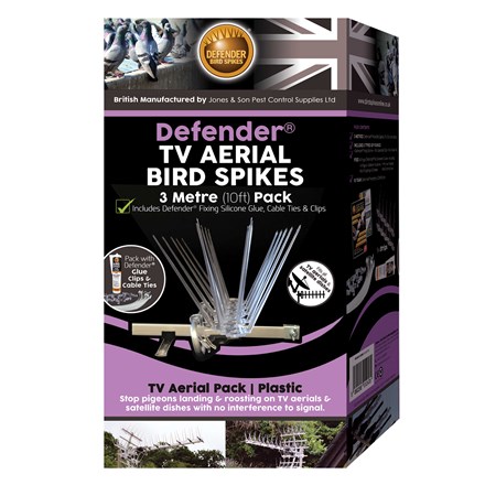 Defender® TV Aerial Bird Spikes 3 Metre Pack