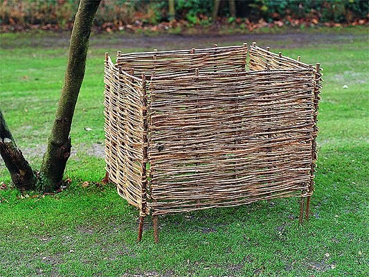 Woven Hazel Wooden Compost Bin