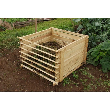 Easy-Load Wooden Compost Bin - Medium - 530 Litres - by Lacewing™
