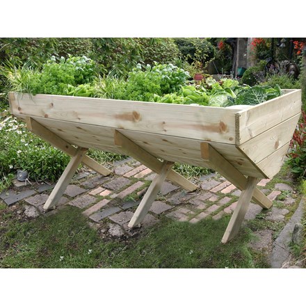 2m (6ft 7in) Wooden Raised Veg Bed by Zest 4 Leisure®