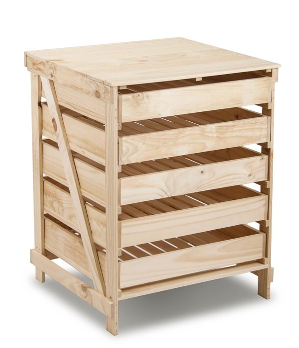 Wooden Apple Storage Rack