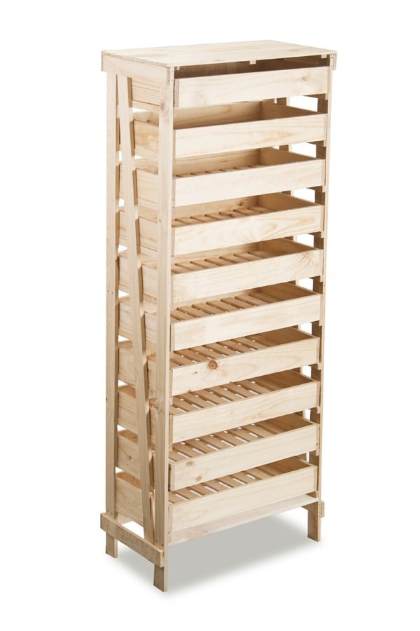 Slim Wooden Apple Storage Rack