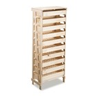 10 Drawer Space Saving Wooden Apple Storage Rack H156cm x W60cm x D33cm by Lacewing™