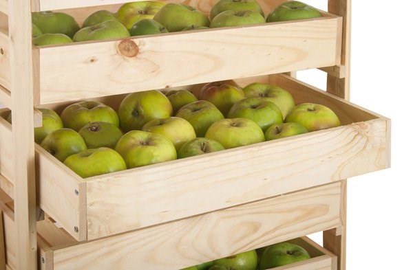 10 Drawer Space Saving Wooden Apple Storage Rack | Lacewing™