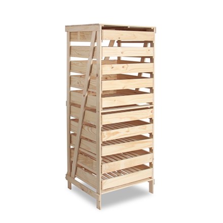 10 Drawer Wooden Apple Storage Rack H156cm x W60cm x D55cm by Lacewing™