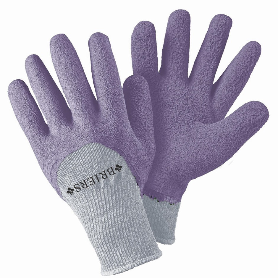 Thermal Extra Grip Gardening Gloves Latex All Purpose Twin Pack Heather Small