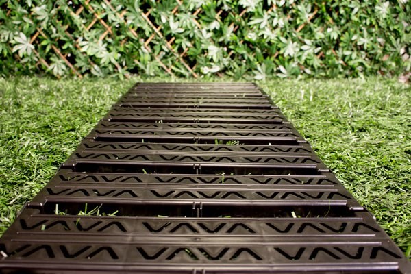 Instant Garden Roll Out Path Black - Plastic - Chevron - 3 Metres - Single Width