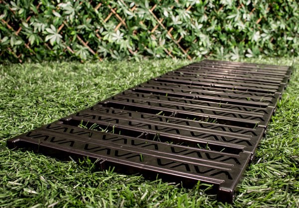 Instant Garden Roll Out Path Black - Plastic - Chevron - 3 Metres - Double Width