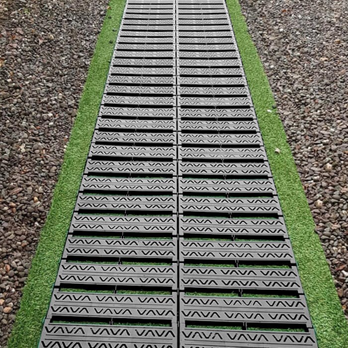Instant Garden Roll Out Path Grey - Plastic - Chevron - 3 Metres - Double Width