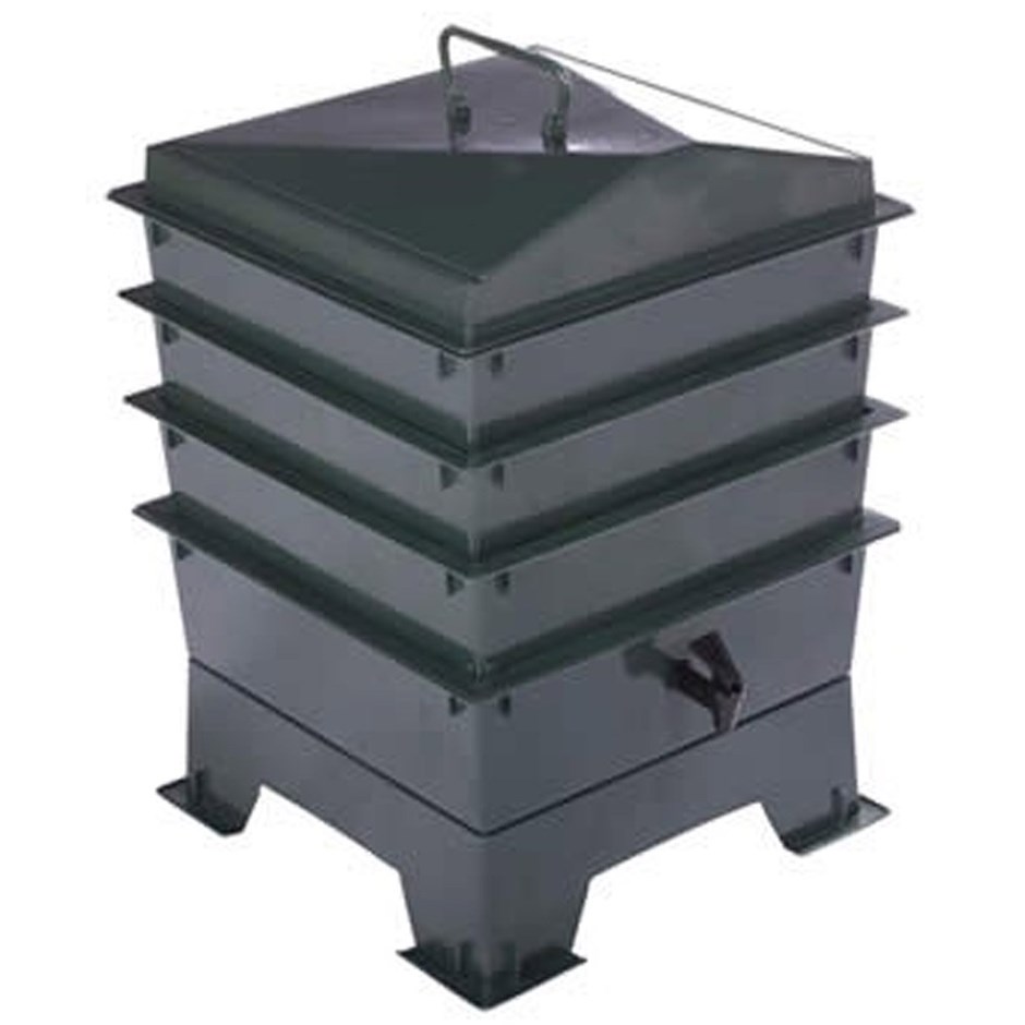 3 Tray Deluxe Tiger Wormery in Green (46.5L)