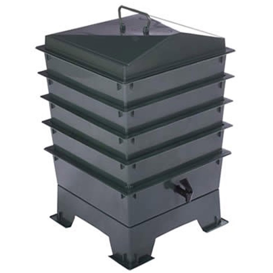 4 Tray Deluxe Tiger Wormery in Green (62L)
