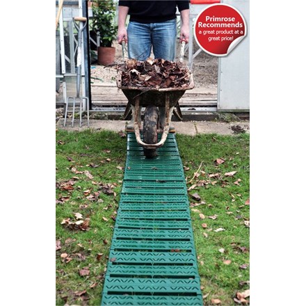 Instant Garden Roll Out Path Green - Plastic - Chevron - 3 Metres - Single Width