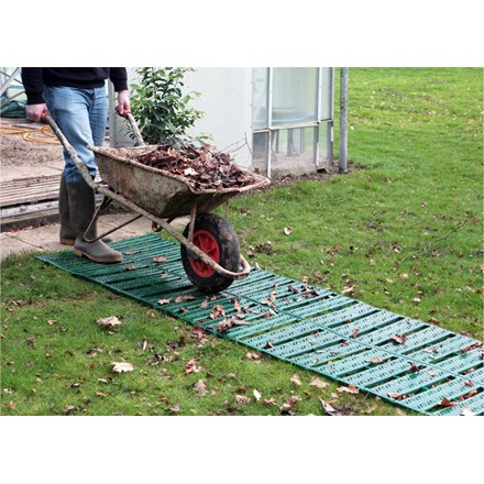 Instant Garden Roll Out Path - Plastic - Chevron - 3 Metres - Double Width - w/ Side Links