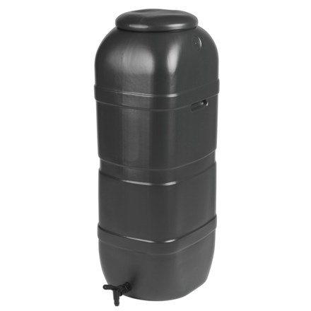 Slim Space-Saving Water Butt 100L Black