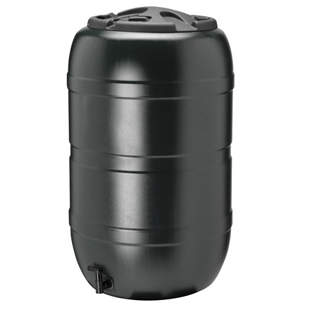 Standard Water Butt with Lockable Lid & Tap 210L Black