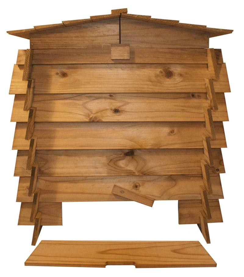 Double Hinged Lid Beehive Wooden Composter